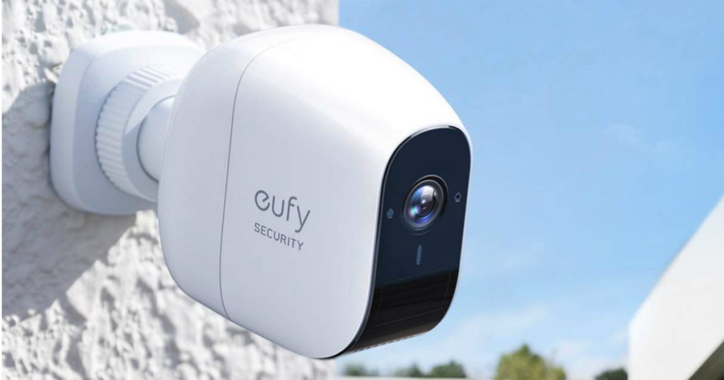 eufy Wireless Home Security Camera System installed on a house