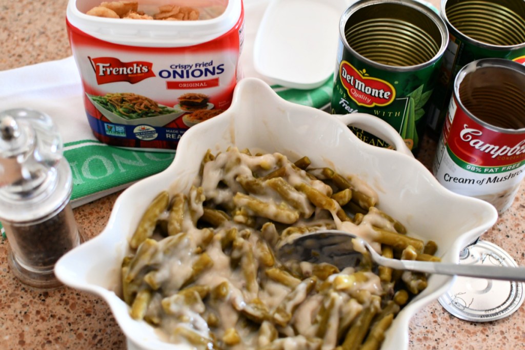 green bean casserole with cream of mushroom