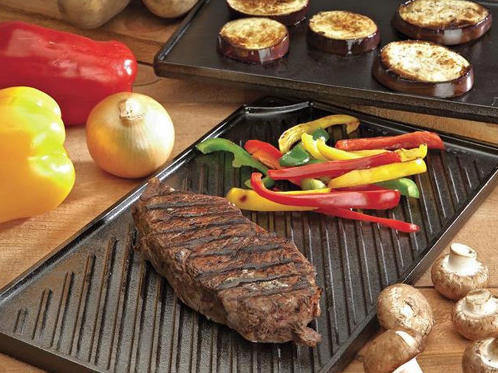 lodge cast grill griddle reversible