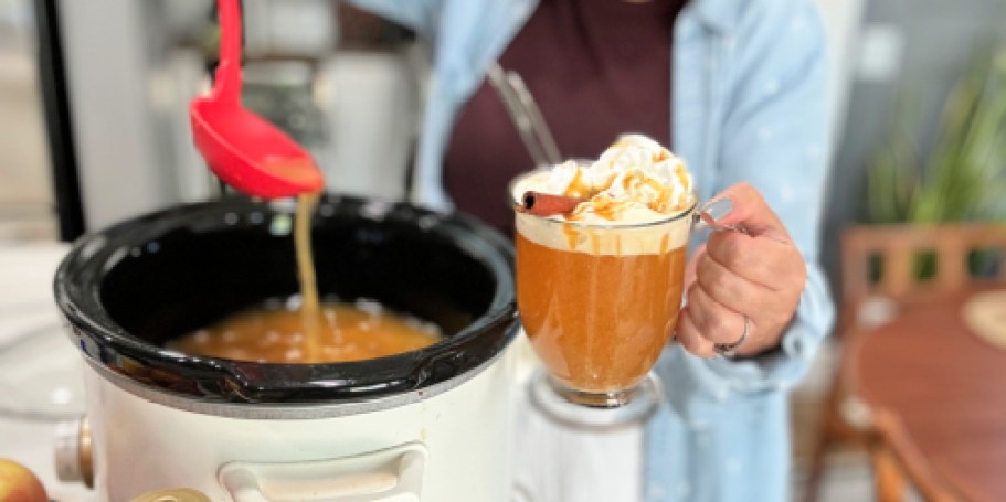 Make the Best Hot Apple Cider in the Crockpot (Made With Caramel!)