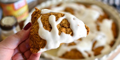 The Best Pumpkin Spice Scones with Cream Cheese Glaze