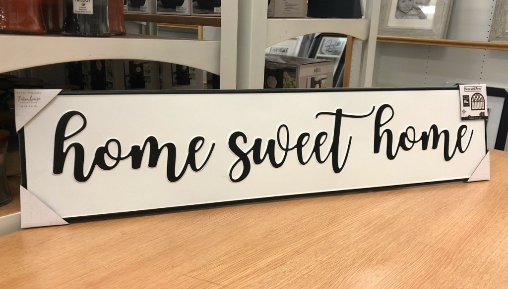 home sweet home farmhouse sign at Kohl's