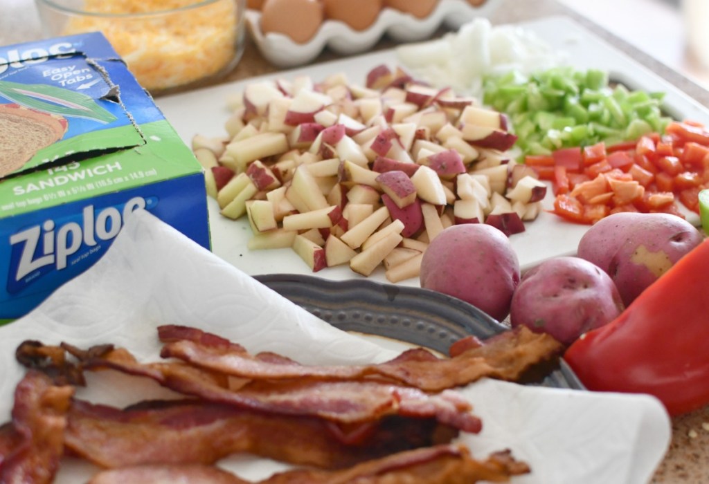 ingredients for make-ahead breakfast burritos