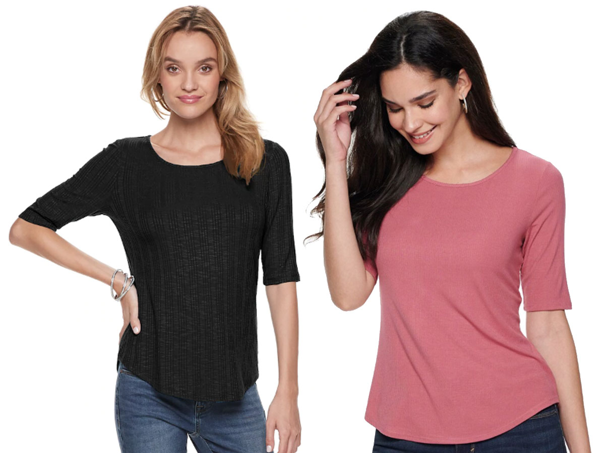 Women's Apt. 9 Essential Elbow-Sleeve Tee