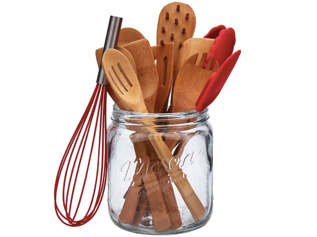 mason jar with mason craft + more 12 piece tub of tools