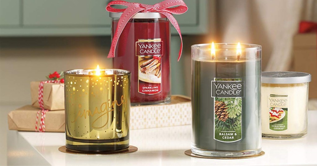 balsam cedar, sparkling cinnamon, Christmas cookie and imagine candle