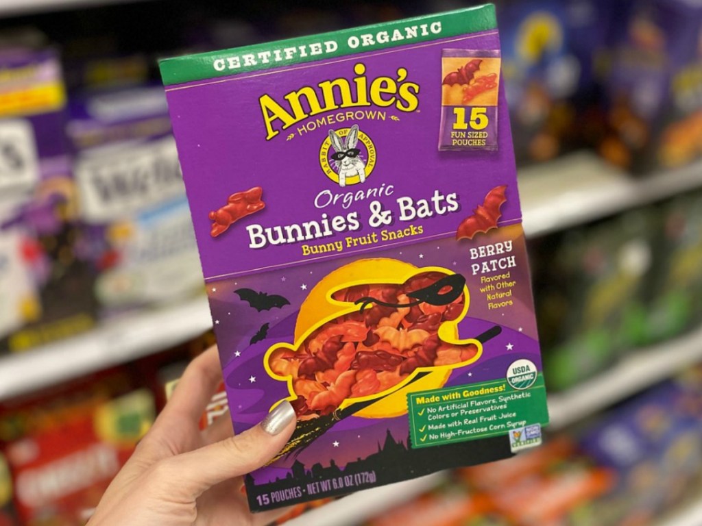 Annie's Bunnies & Bats Fruit Snacks 15 pack in hand in-store at Target