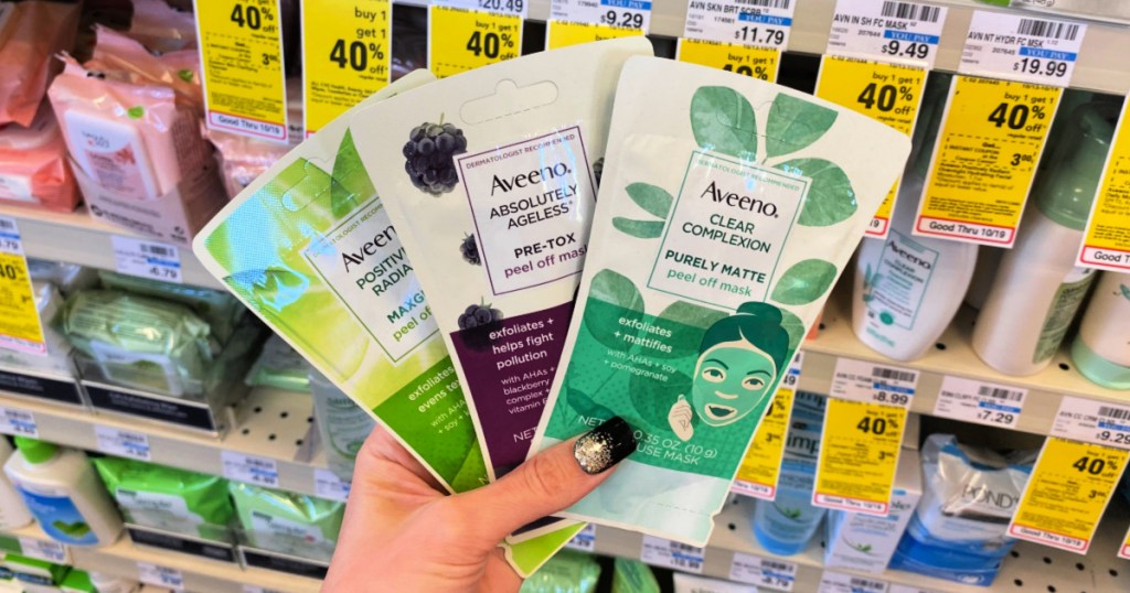 Aveeno Single Use Peel off Masks at CVS