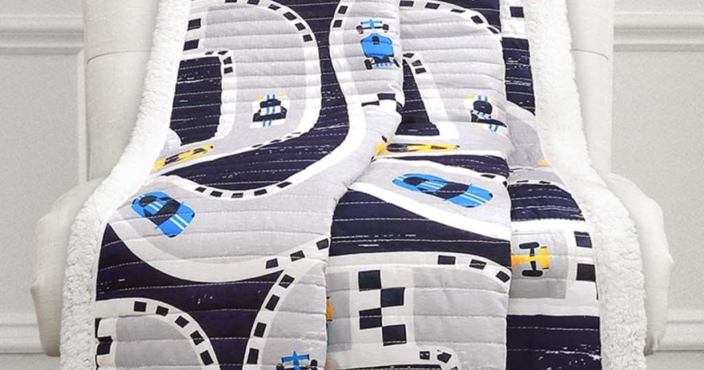 Zulily Car Tracks Throw