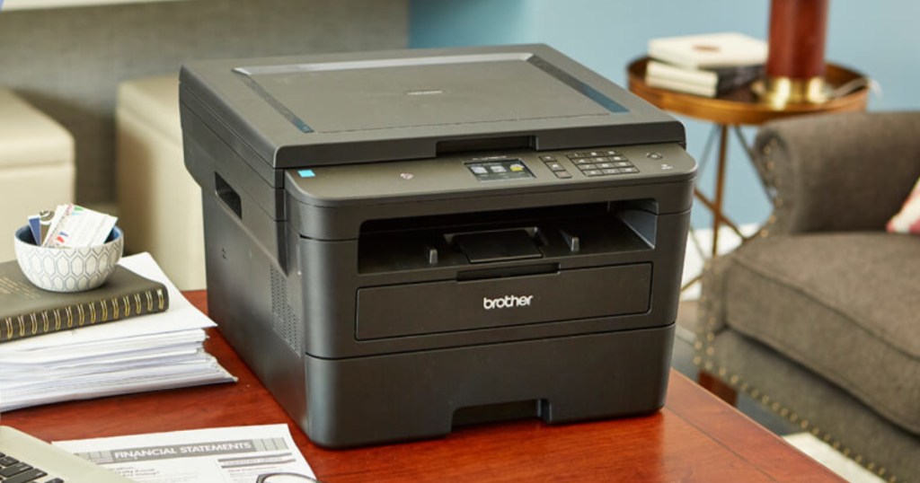 brother printer on desk