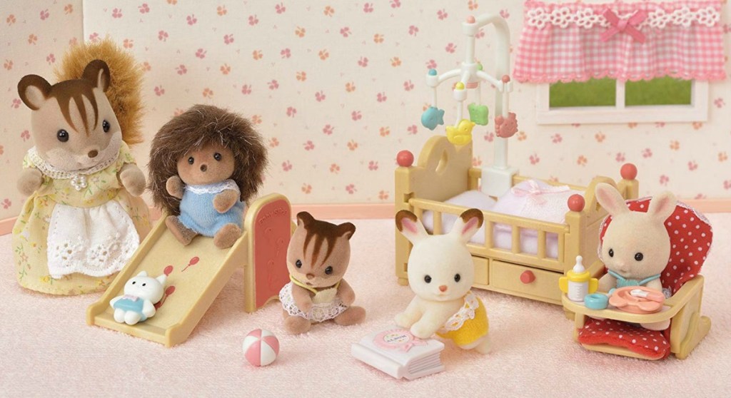 Calico Critters Baby Nursery Set with bunny figures