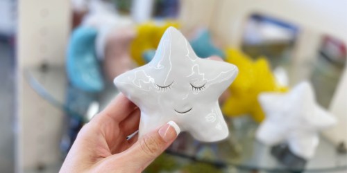 Pastel Ceramic Star & Moon Decor Only $1 at Dollar Tree