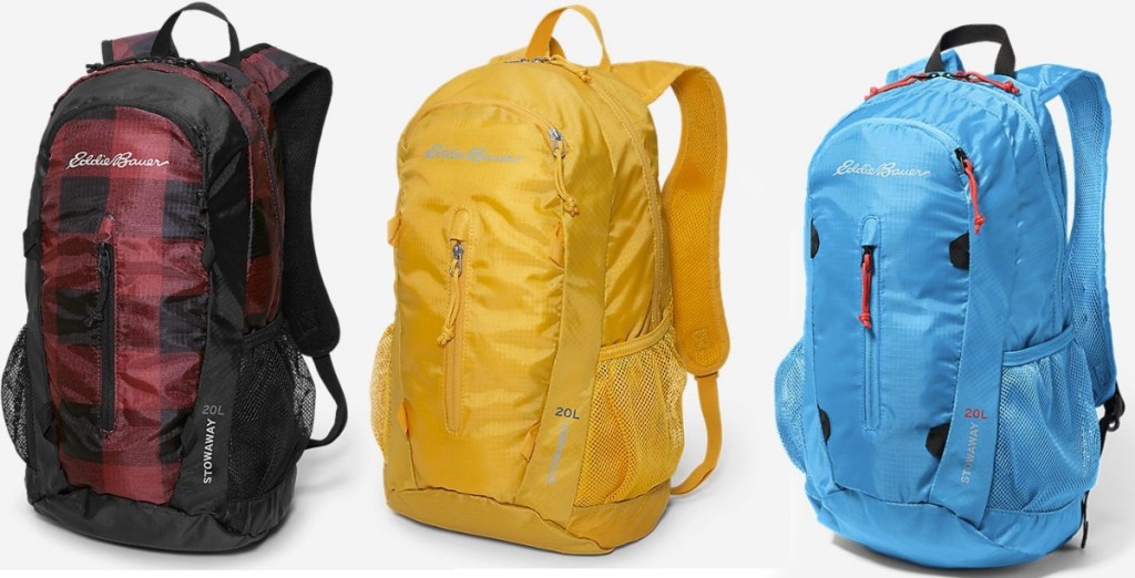 Eddie Bauer Daypacks in three colors