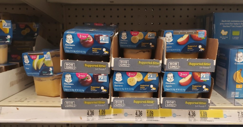 Gerber 1st & 2nd Foods on shelf in Target