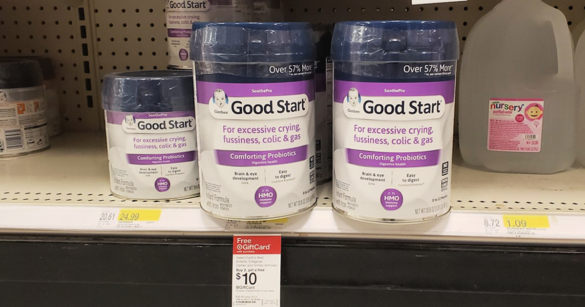 Gerber Good Start Formula on shelf of Target