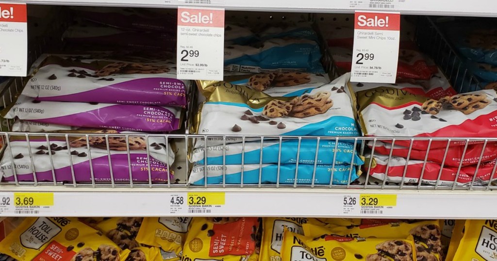 Godiva Chocolate Chips on Target Shelf