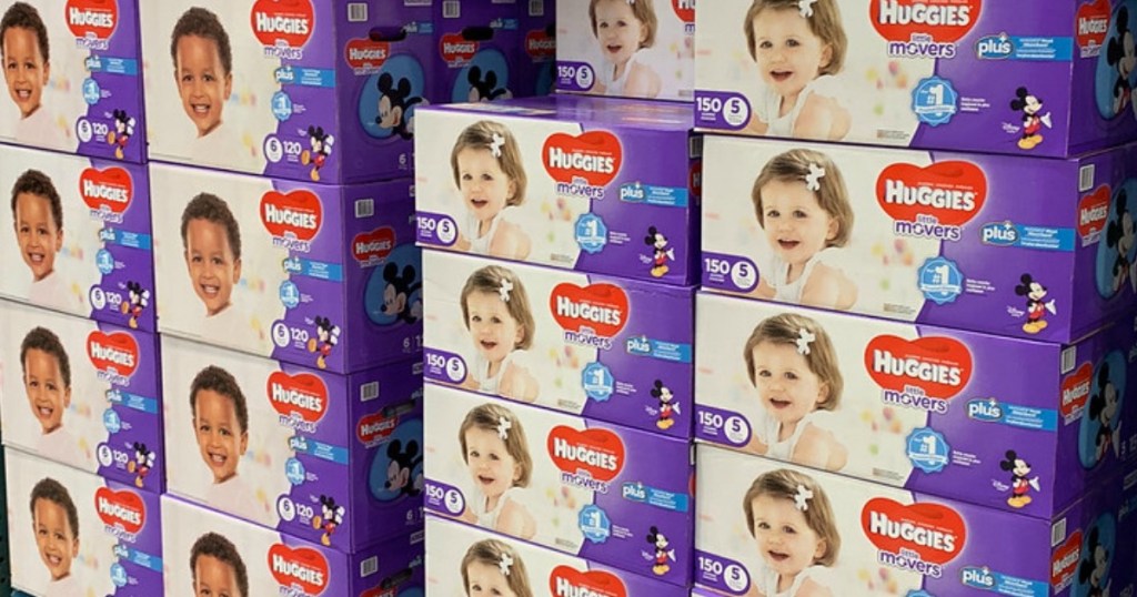 Huggies Little Movers in stacks