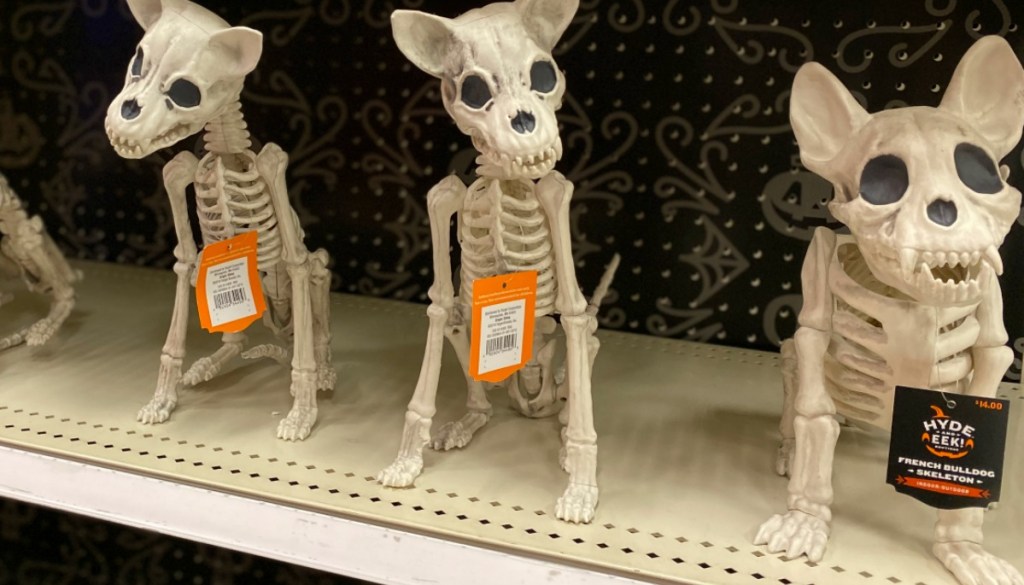 Three Skeleton dogs on display at store in Target