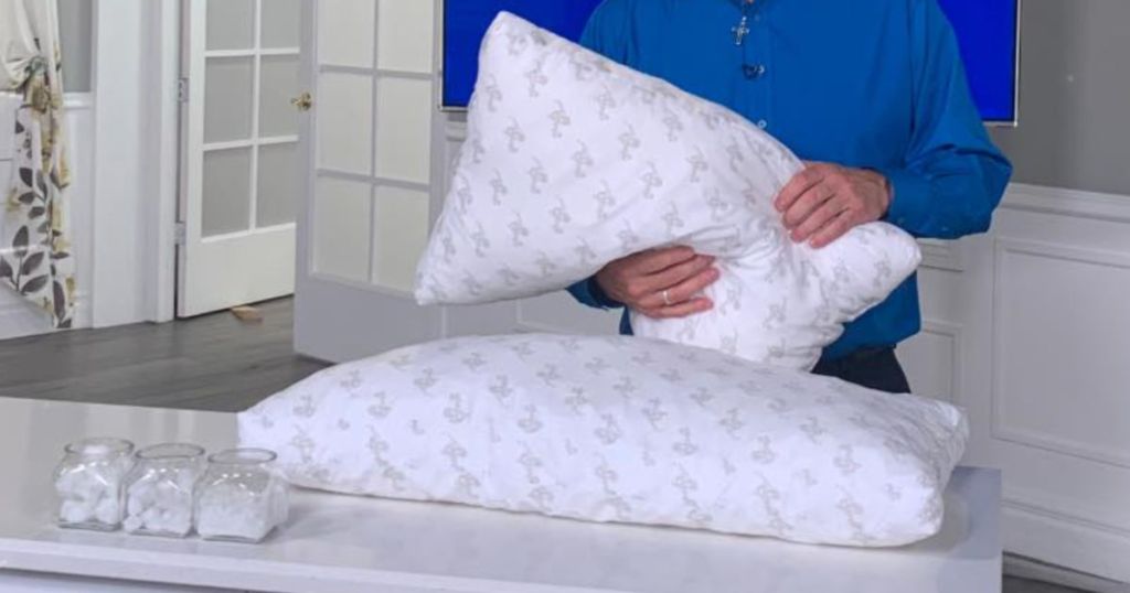 man holding MYPillow