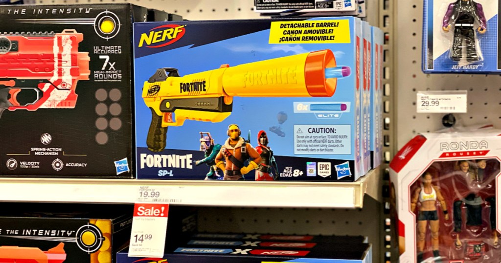 NERF Fortnite SP-L Elite Dart Blaster with 6 Official Nerf Fortnite Elite Darts