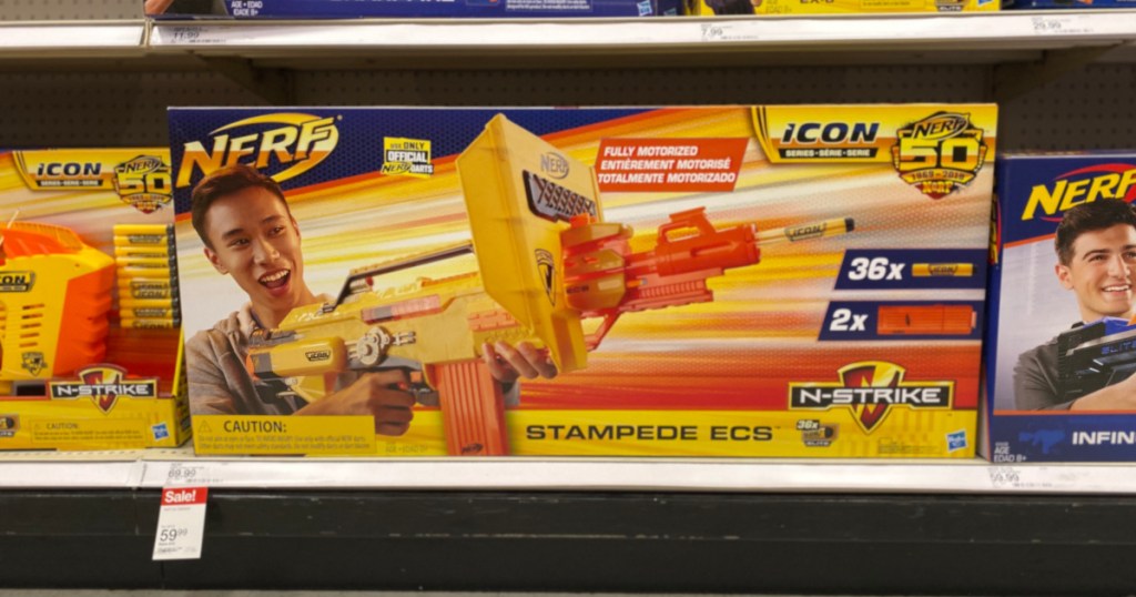 nerf icon series stampede on shelf at target