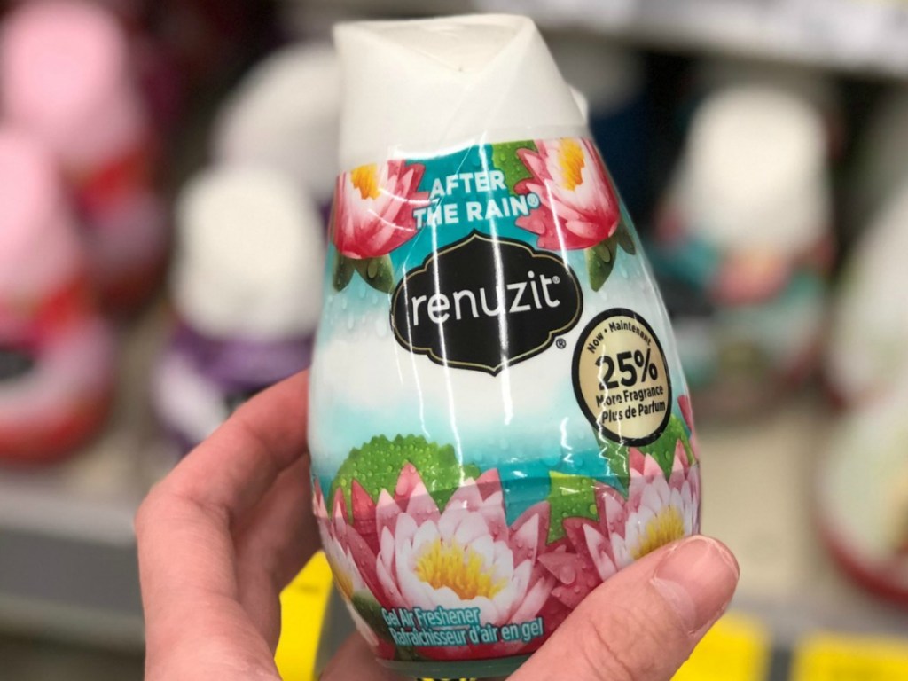 Renuzit Adjustable Gel Air Freshener in hand in store