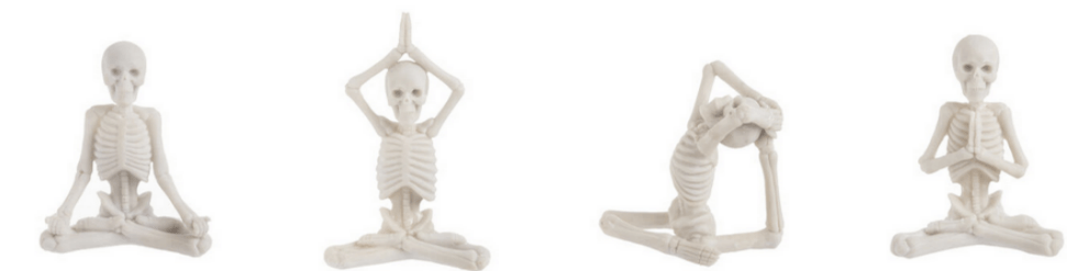 Halloween Yoga Skeletons in different poses