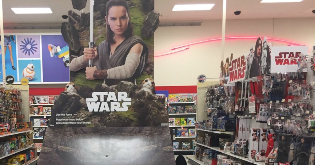 Star wars aisle of toys at Target