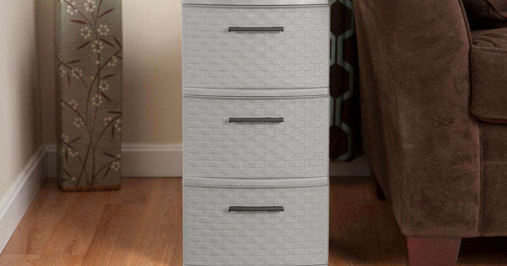 Sterilite 3-Drawer Weave Storage Towers