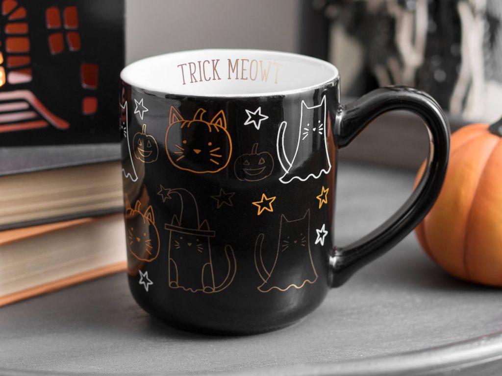 Trick Meowt Black Cat Mug