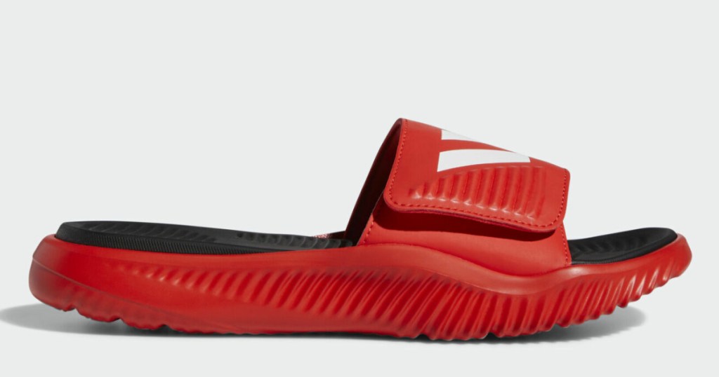 mens red adidas slides