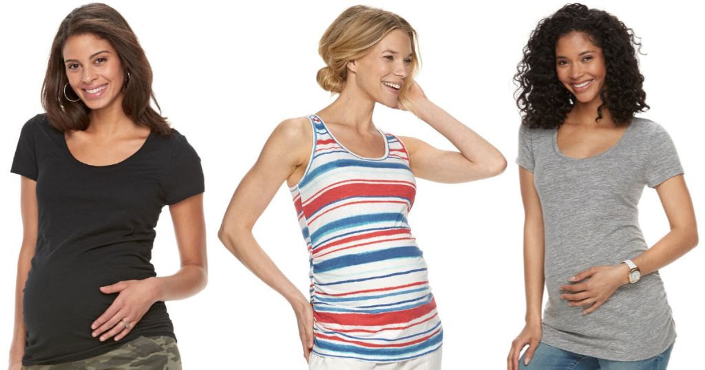 aglow maternity kohls tops