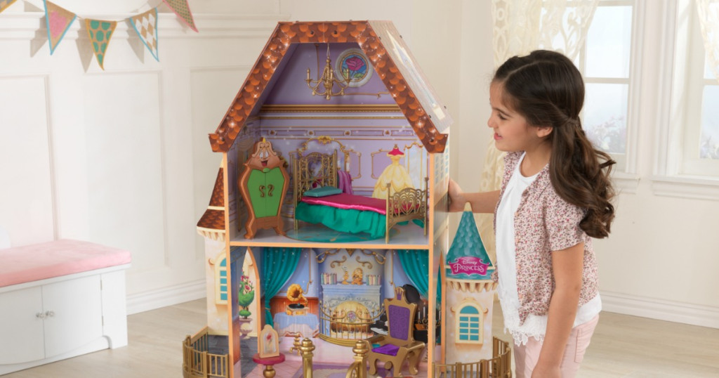 girl playing with Belle's Enchanted Castle