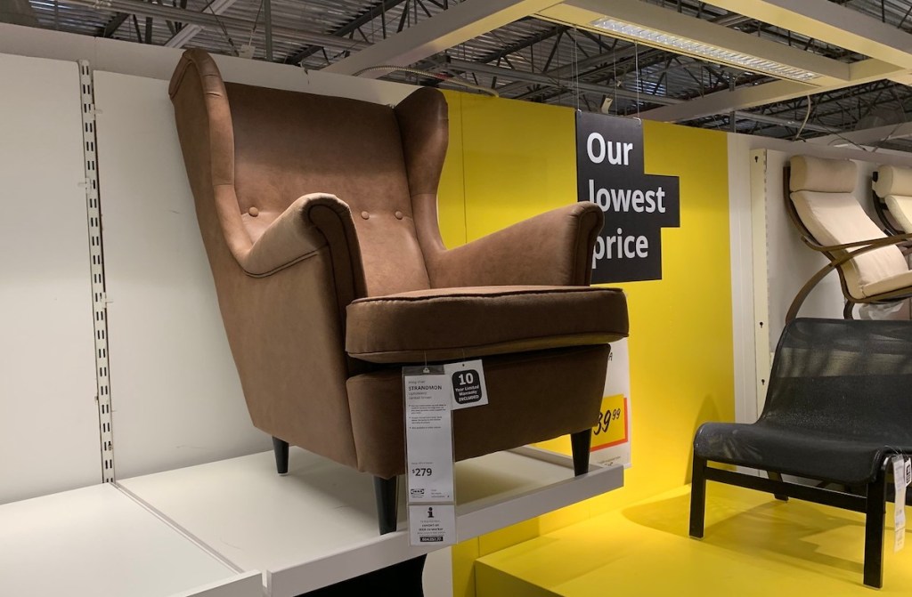 brown wingback leather chair