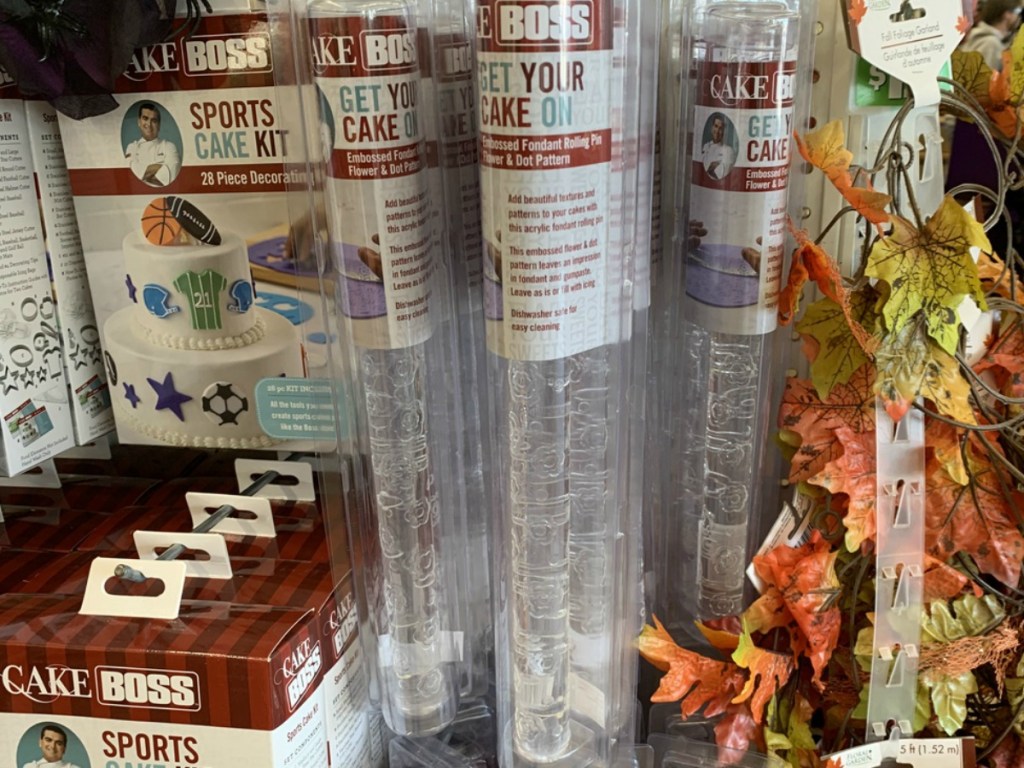 rolling pins with designs on store display