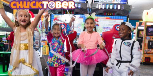 50 FREE Chuck E. Cheese Tickets w/ Halloween Costume | Through October 31st