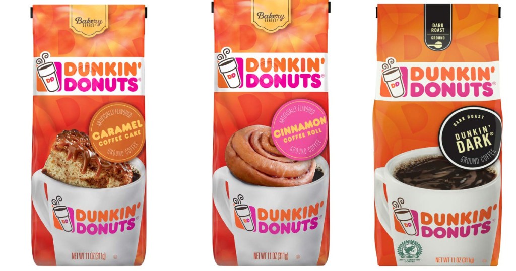 dunkin donuts coffee in various flavors