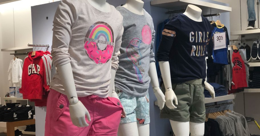 Gap styles on manikins