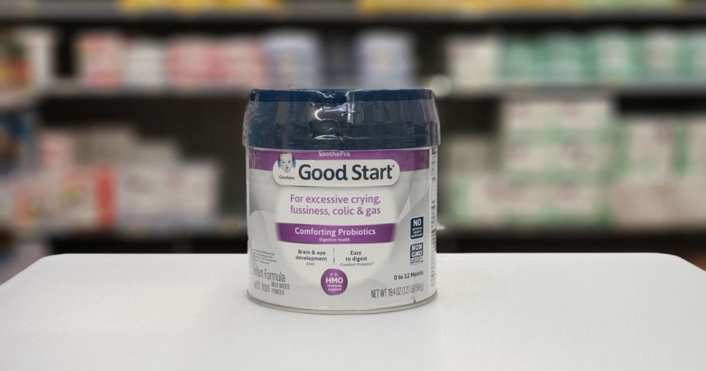 Gerber formula on shelf