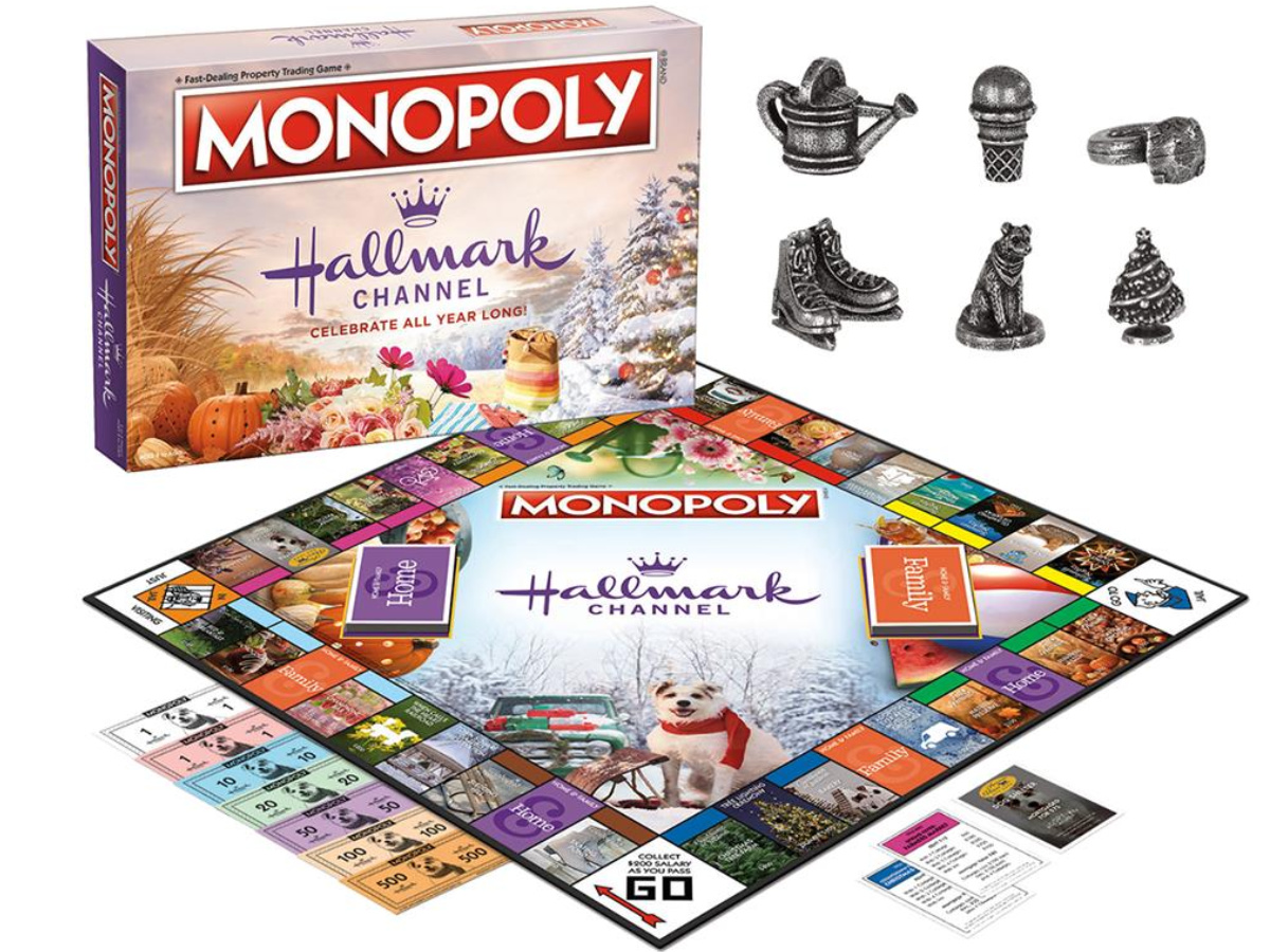 monopoly hallmark channel board game and pieces