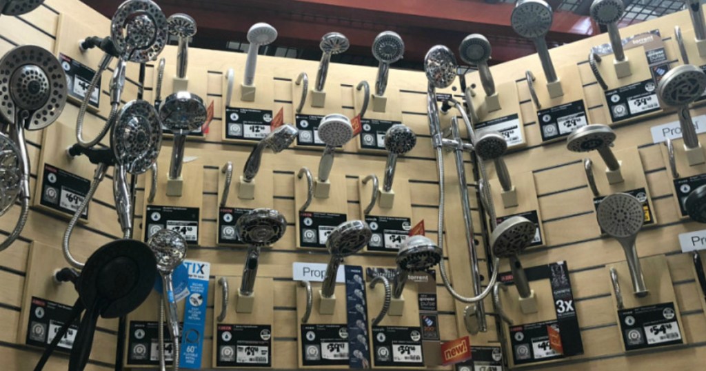 shower heads at home depot store