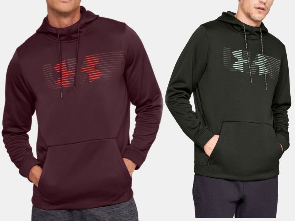 man modeling under armour hoodies