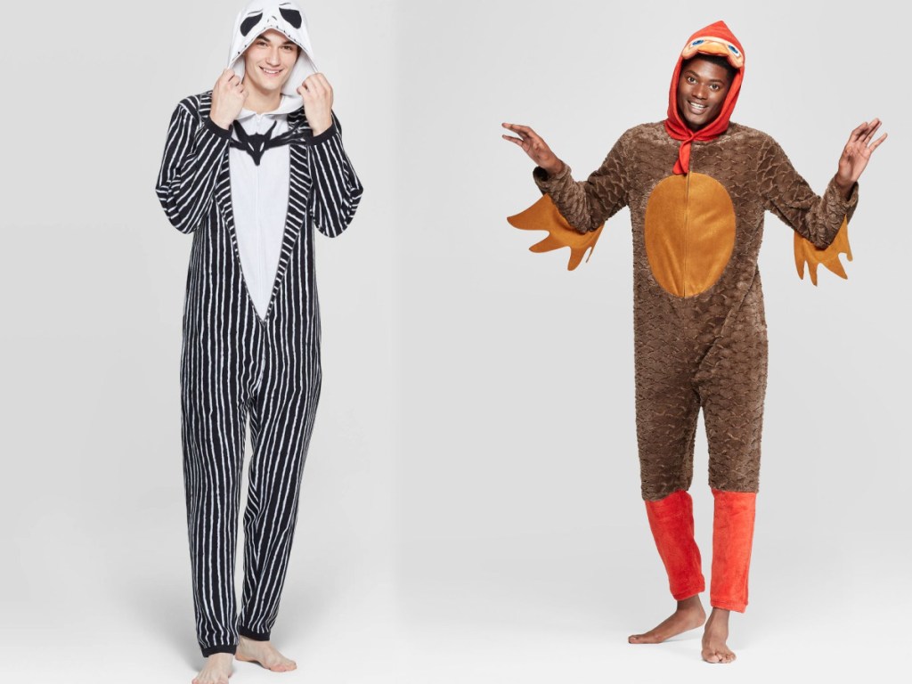 mens nightmare before xmas and turkey union suits