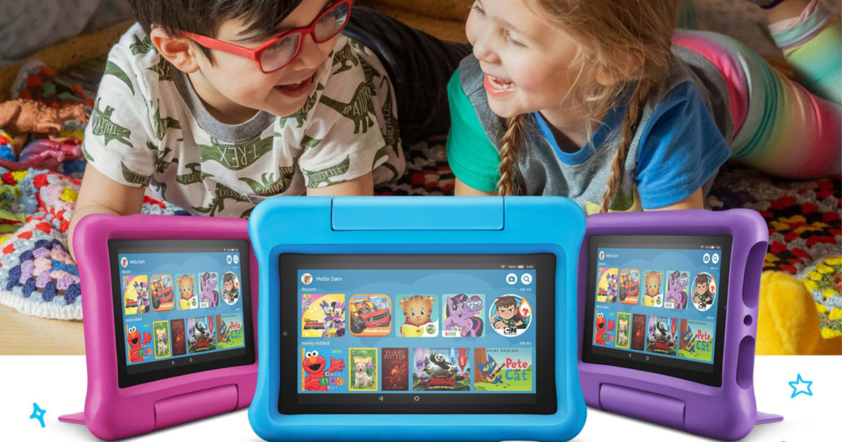 Kids with Amazon Fire Tablets