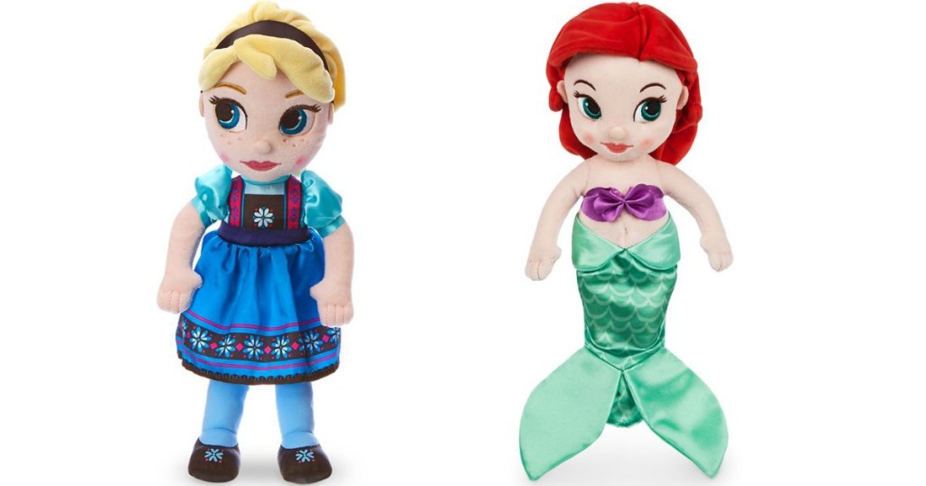 Animators Collection Plush Anna and Ariel Dolls