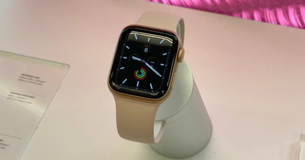 Apple Watch Series 5 on display in store