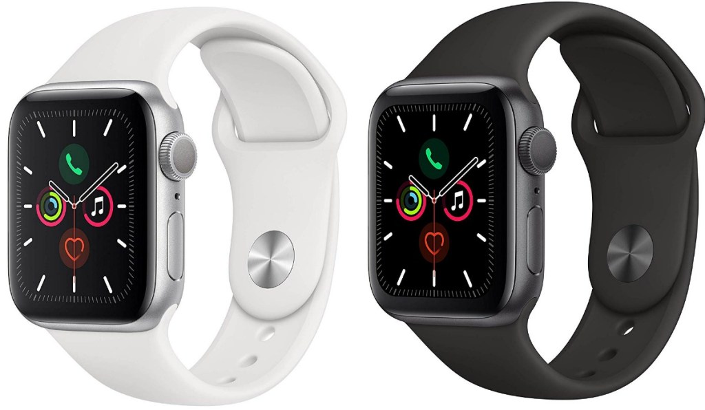 Apple Watch Series 5 in two colors - white and space gray