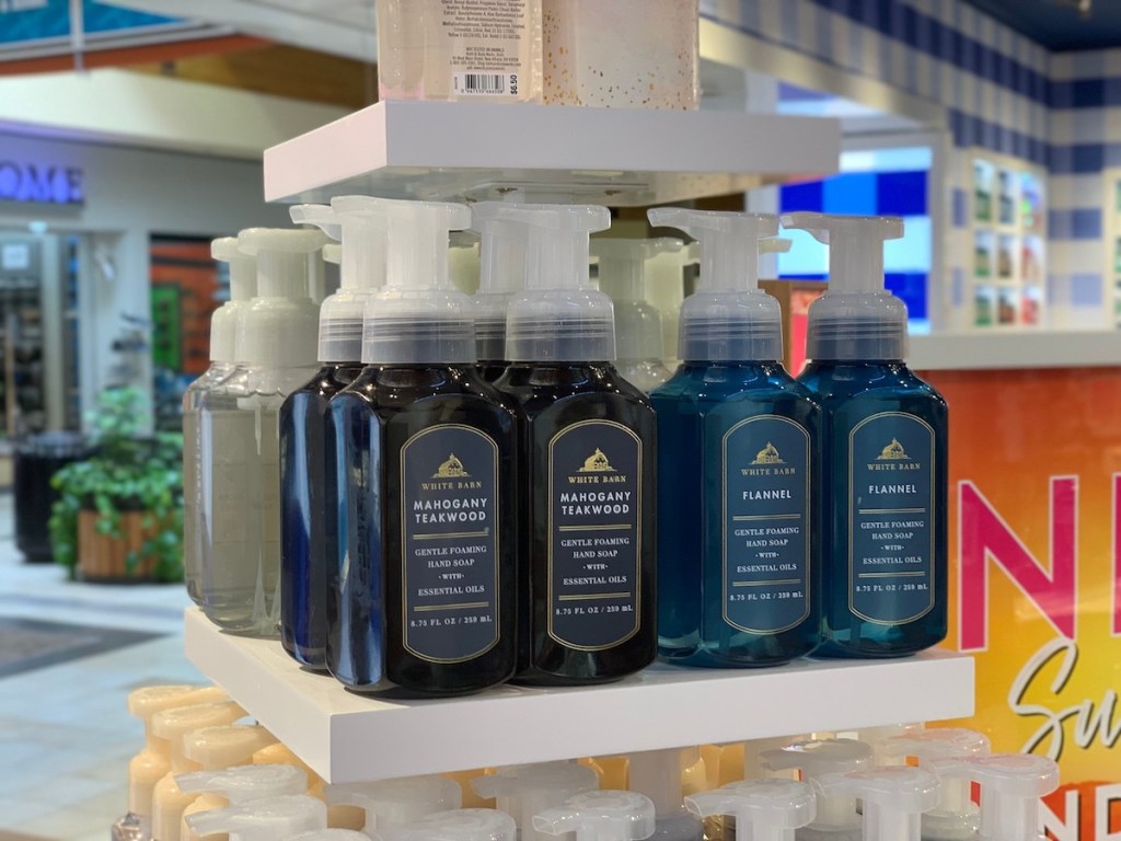 Bath & Body Works Hand Soaps on display