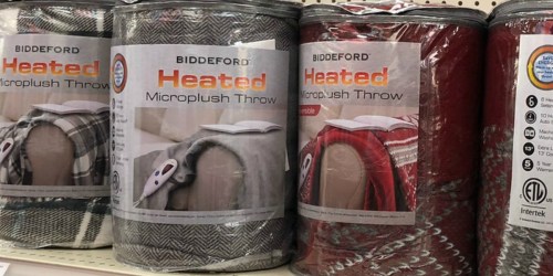 Biddeford Plush Heated Electric Throw Only $19.96 at Walmart