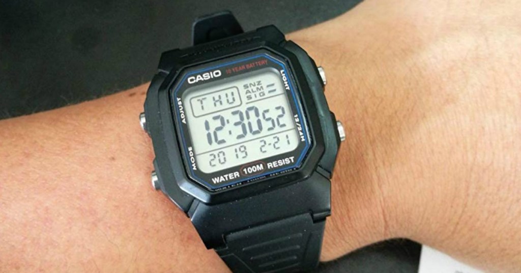 person wearing Casio Watch